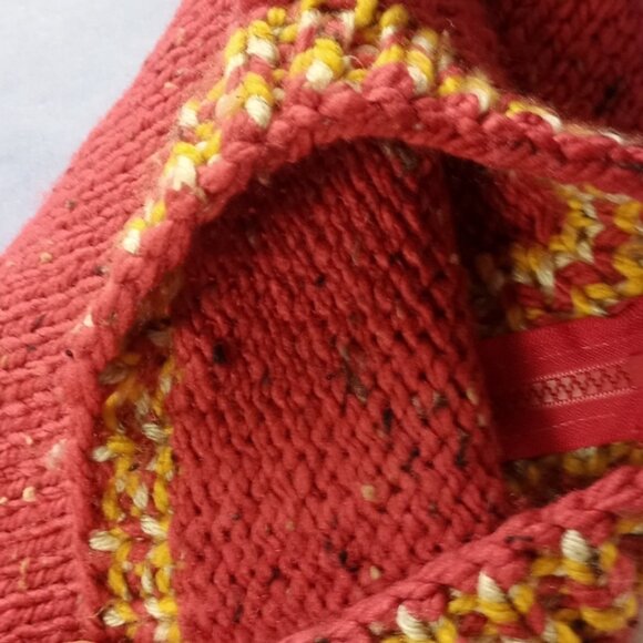 Vintage Handmade Red Zip Up Sweater Jacket - Picture 7 of 7